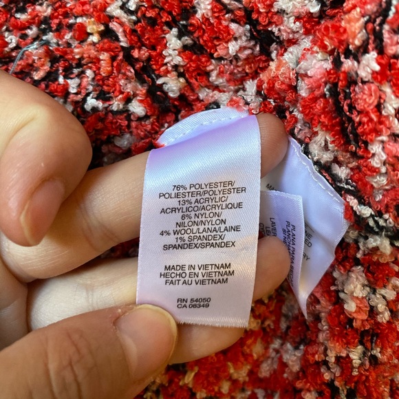 Evan-Picone Red Speckles Buttonup Cardigan Size 1X - Picture 10 of 10